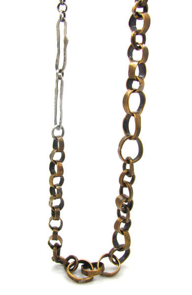 Round and Long Mixed Metals Chain