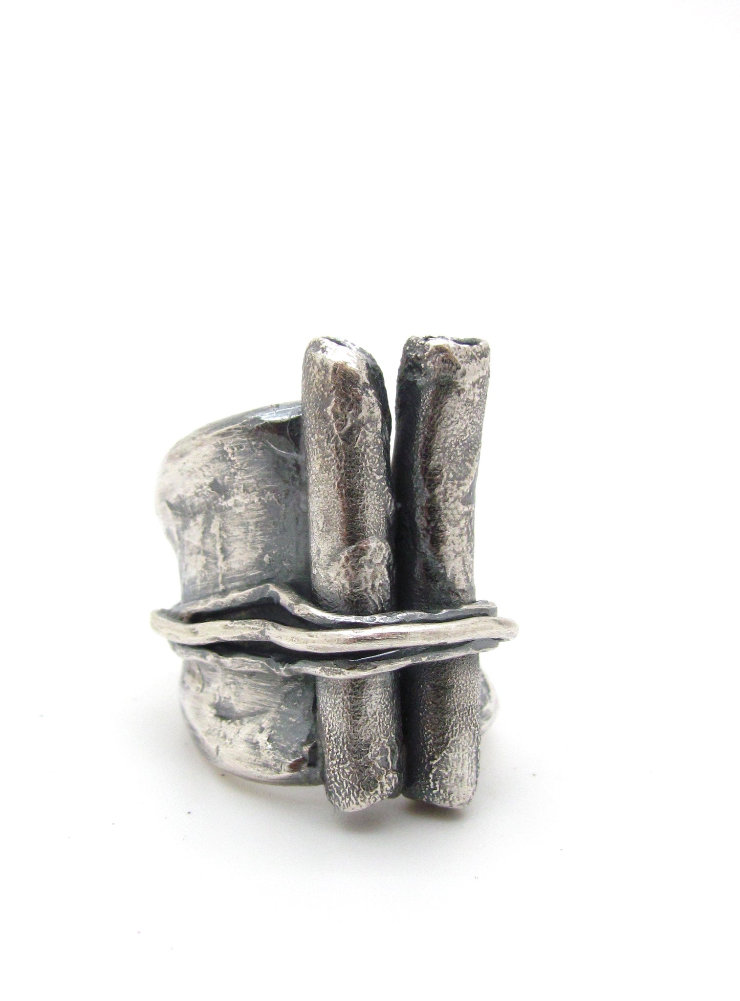 Wrapped Volcanic Tubes Ring