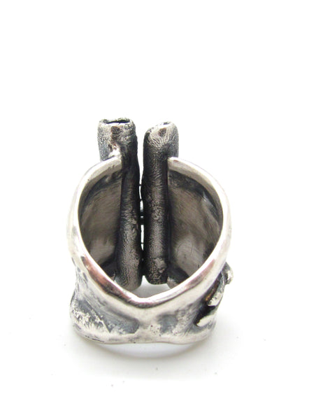 Wrapped Volcanic Tubes Ring