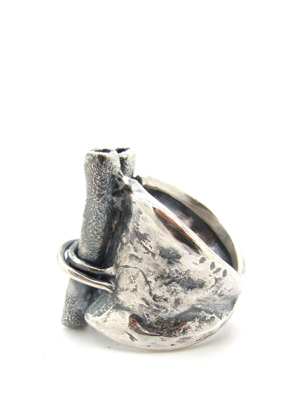 Wrapped Volcanic Tubes Ring