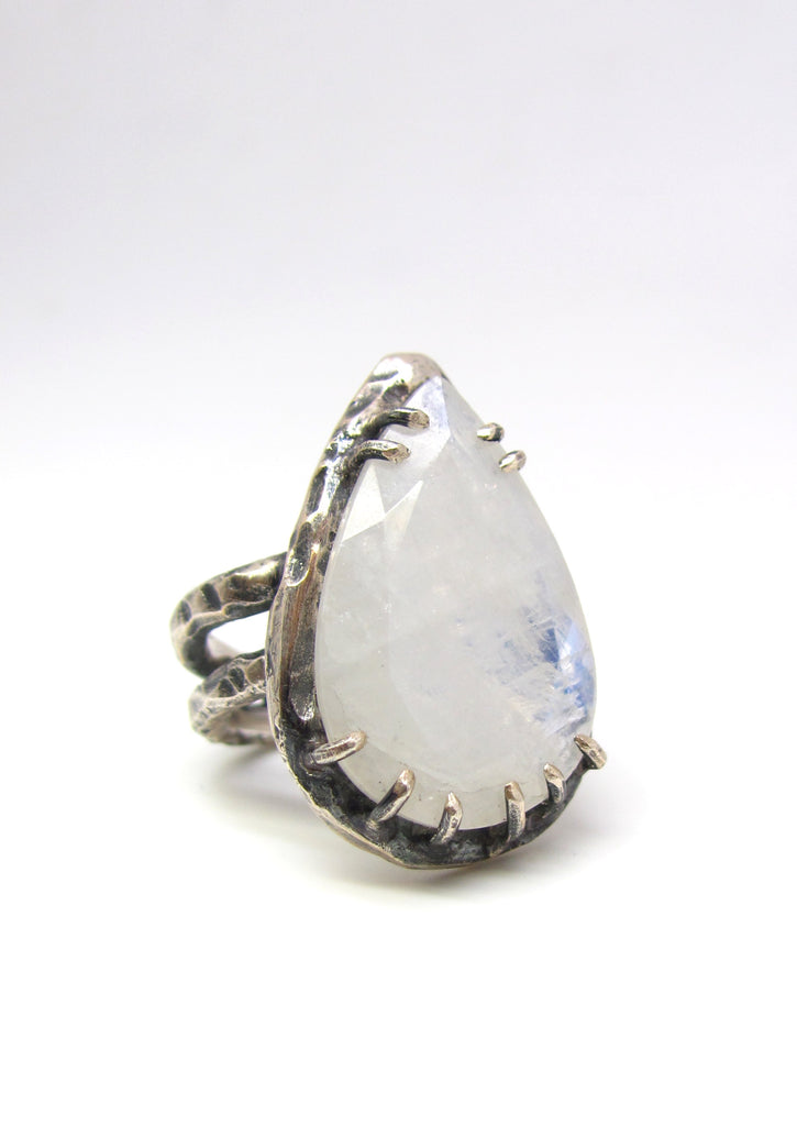 Reserved, Antique Blue Moonstone Ring with Huge Moonstone, in 9 CT - Ruby  Lane