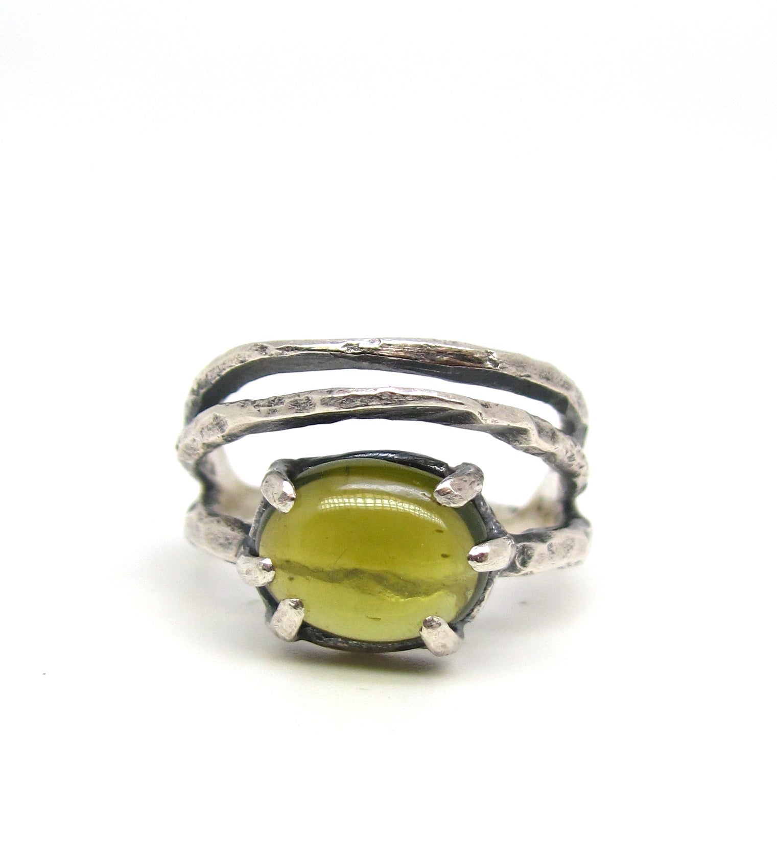 Chartreuse Tourmaline Ring