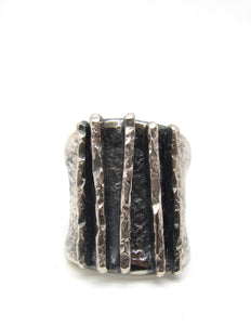 Hammered Lines Ring