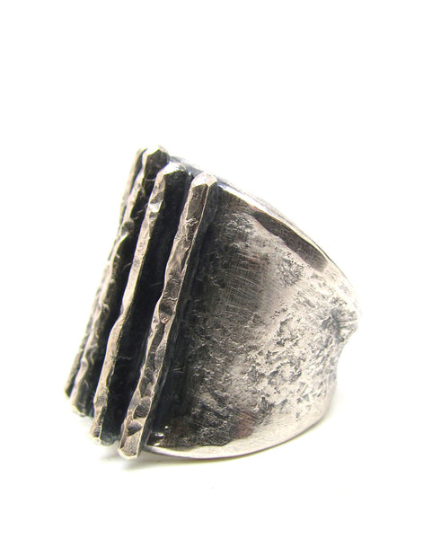 Hammered Lines Ring