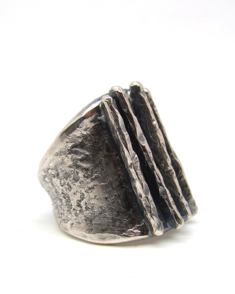 Hammered Lines Ring