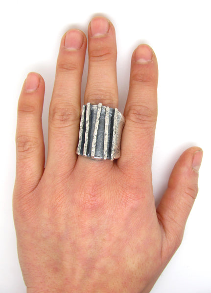 Hammered Lines Ring