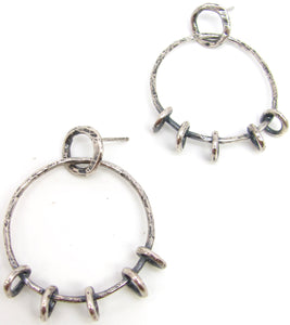 Small Silver Floating Hoops on Hoops