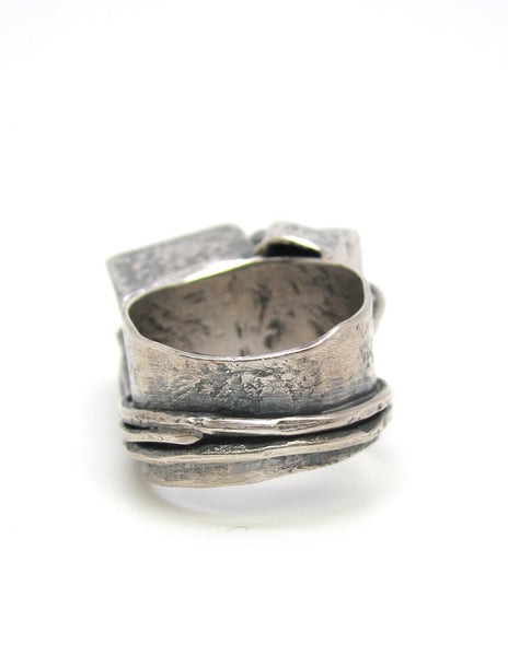Double Cube Brick and Root Style Ring