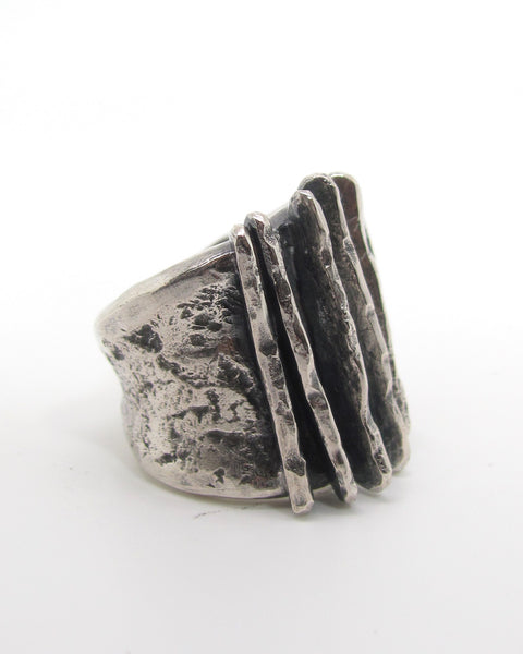 Hammered Lines Ring