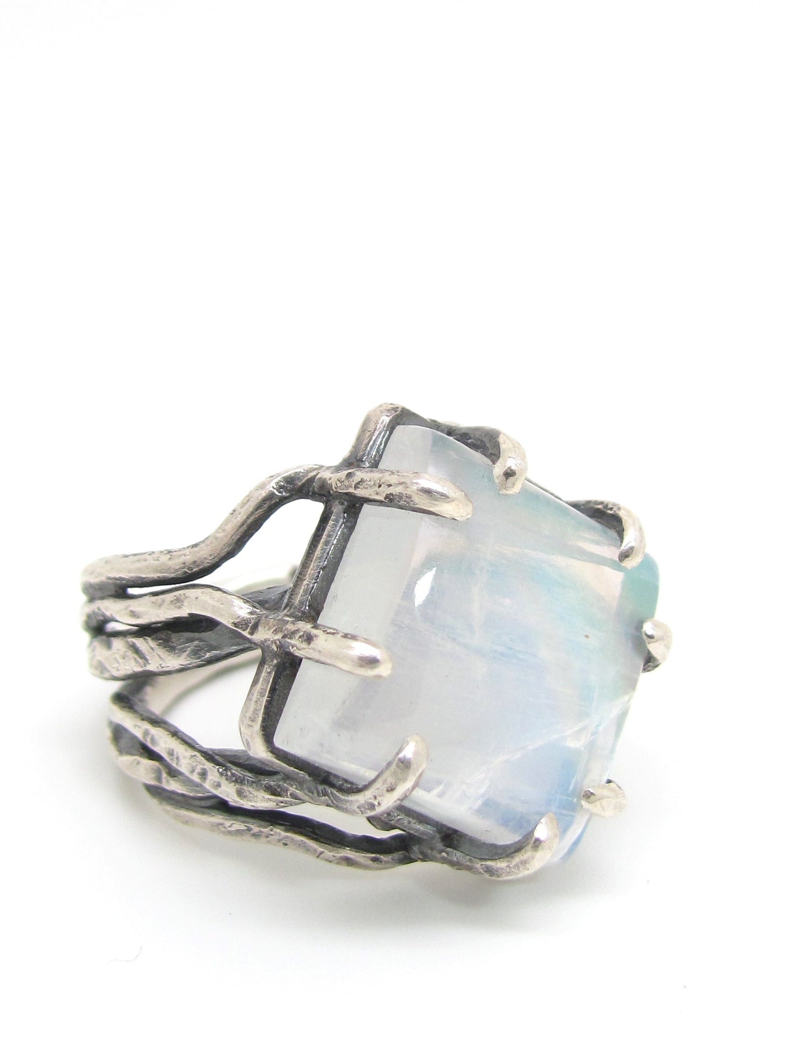 Diamond Shaped Moonstone Ring