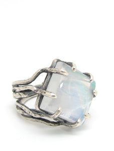 Diamond Shaped Moonstone Ring