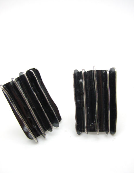 Five Lines Shield Earrings